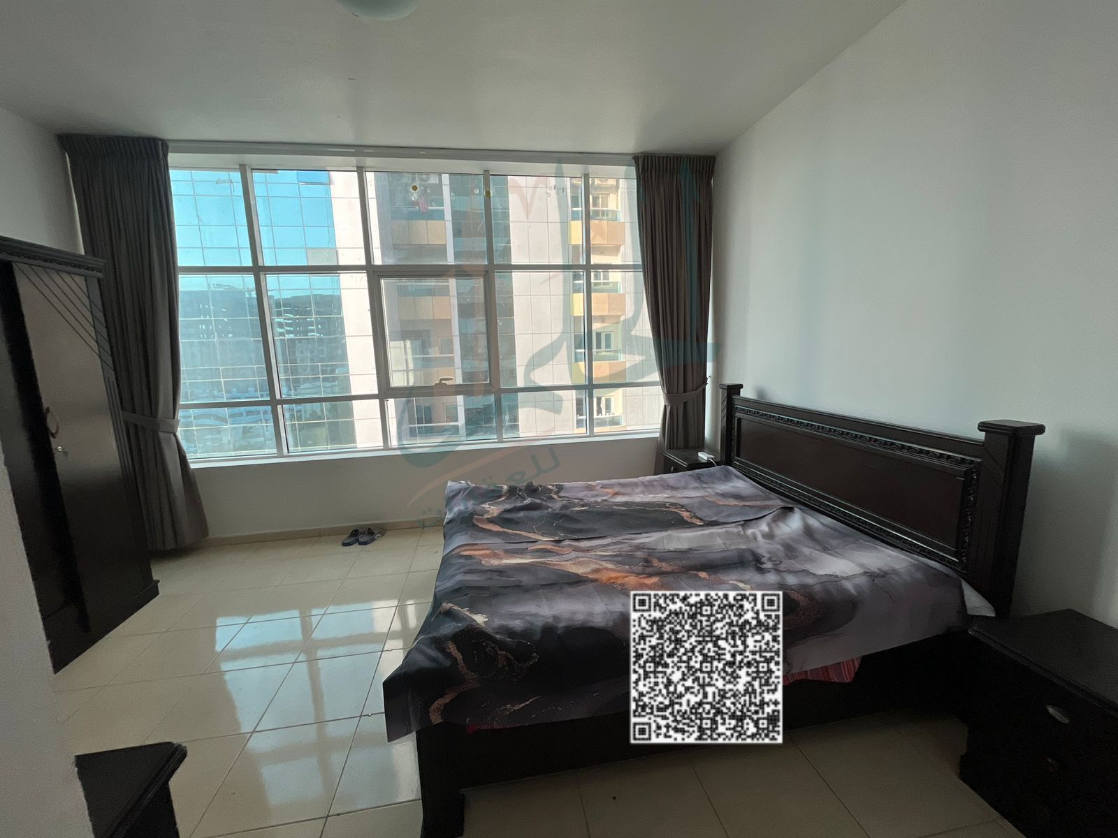 One bedroom and hall for sale, down payment 135,000, overlooking the garden and the creek on both sides