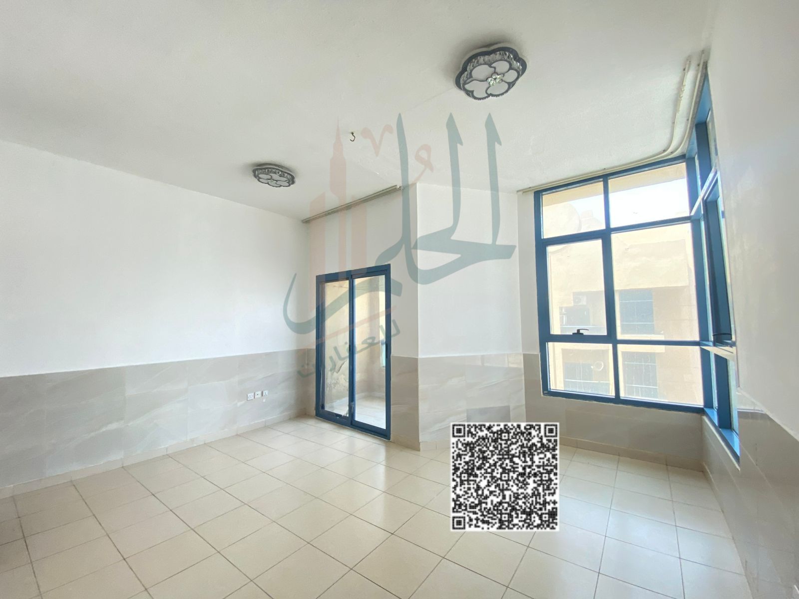 Two bedrooms a hall balcony and three bathrooms for sale, with maid's room.