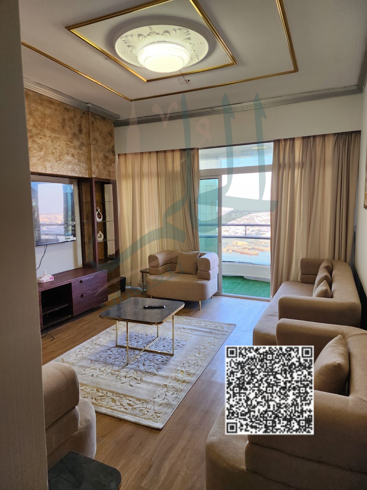 2 BHK 3 bathrooms balcony, and a stunning view of Ajman Creek for sale Area: 150 square meters
