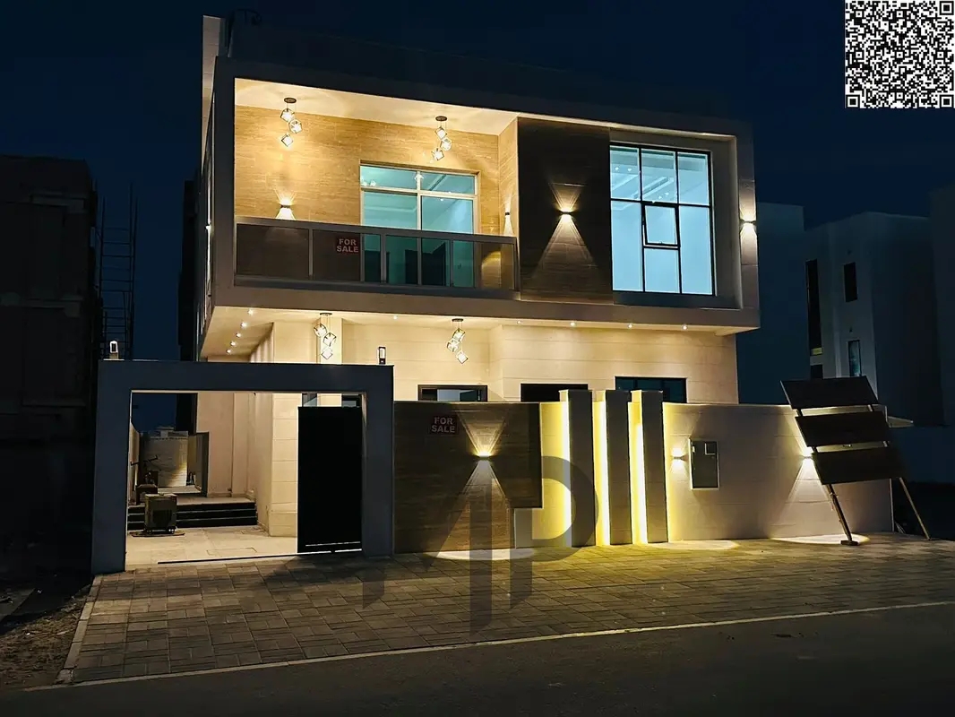 "For sale: Luxurious modern villa in Al Bahia - Ajman | 7 master bedrooms, modern design and spacious areas"