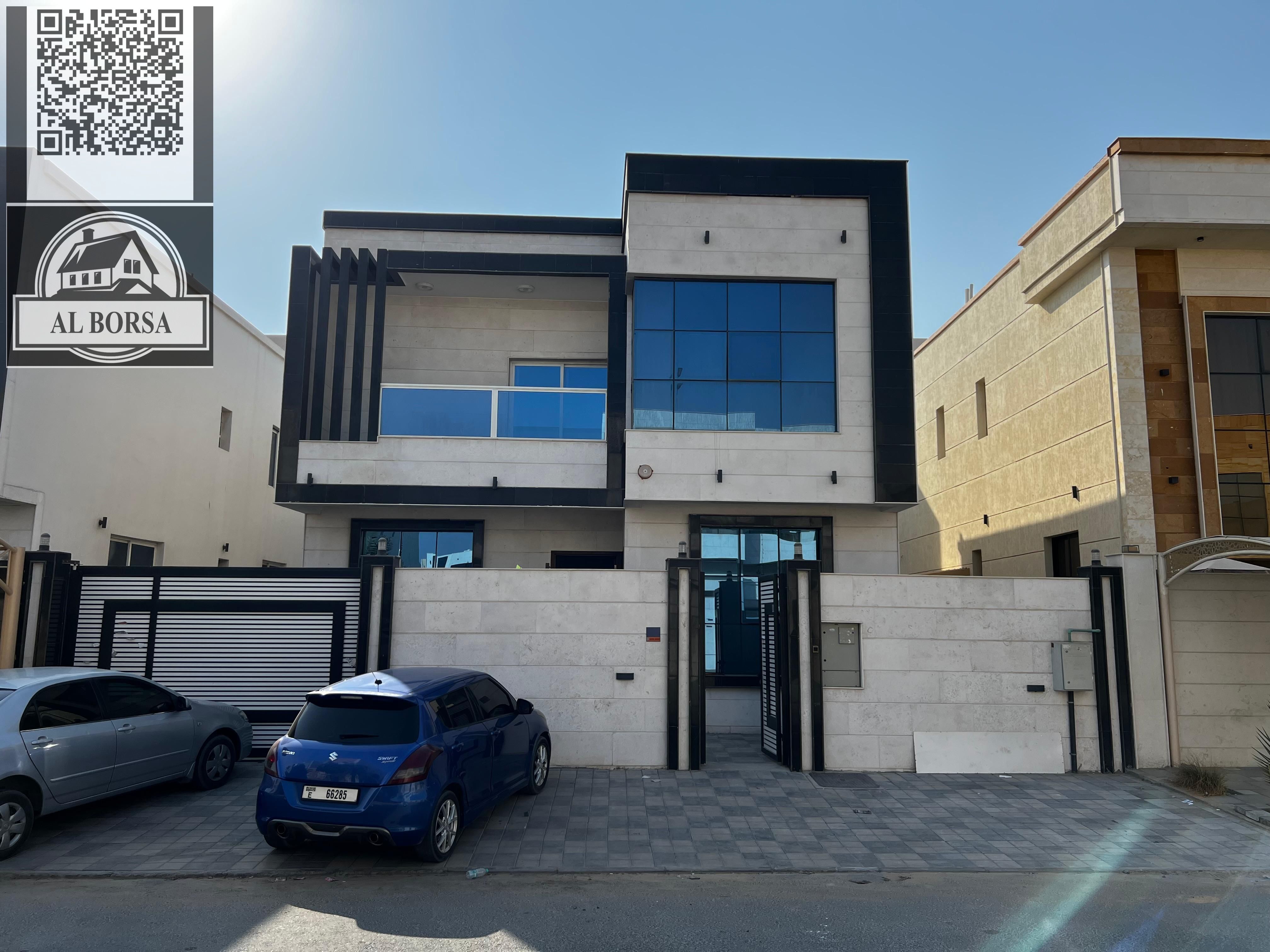 For rent in Al Yasmin: 5 bedrooms, separate majlis, living room, maid's room, and kitchenette. . . . 100,000 AED final price.