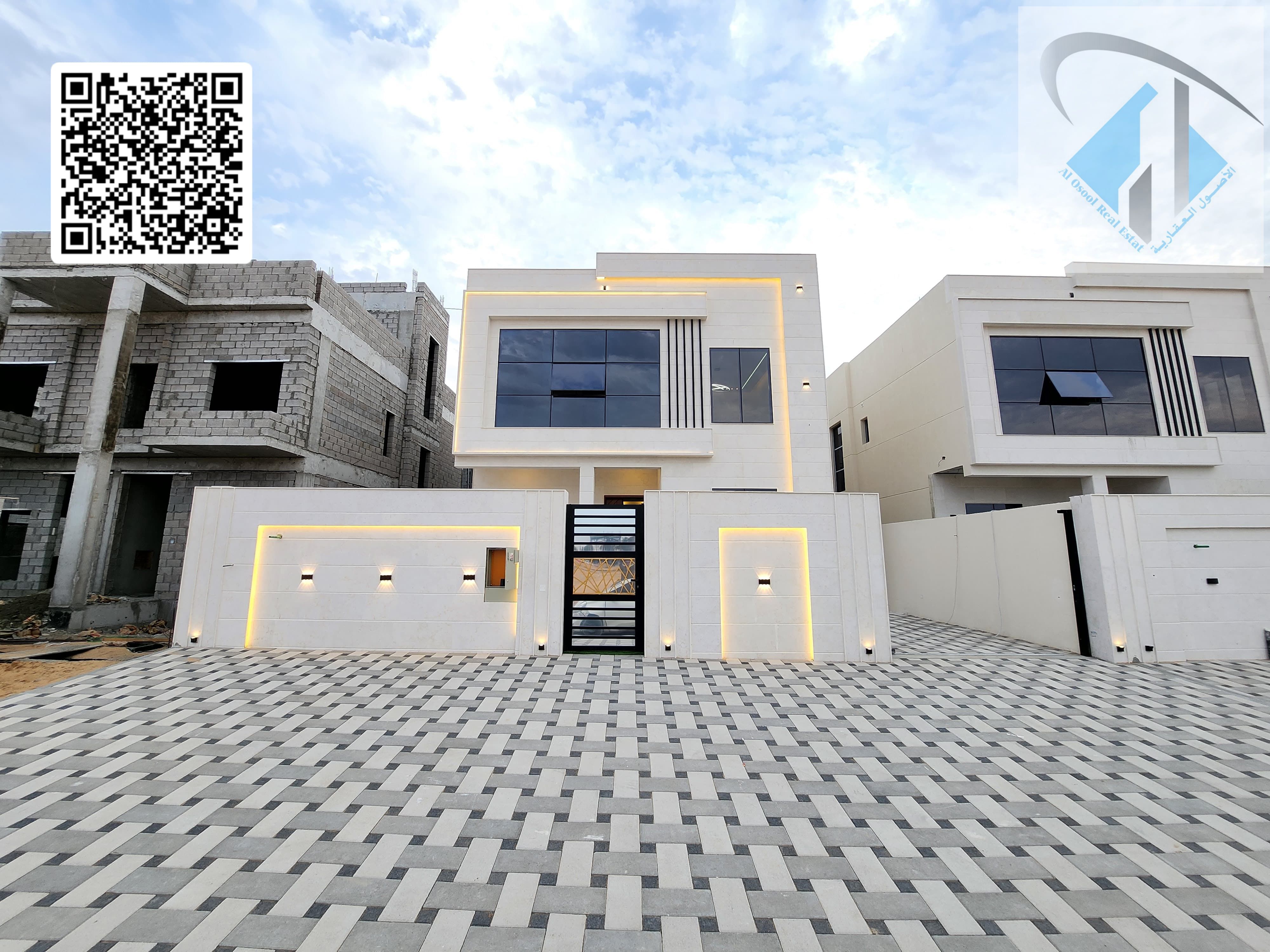 Villa for sale at a special price including registration and ownership fees, with a monthly installment of 5500 dirhams.