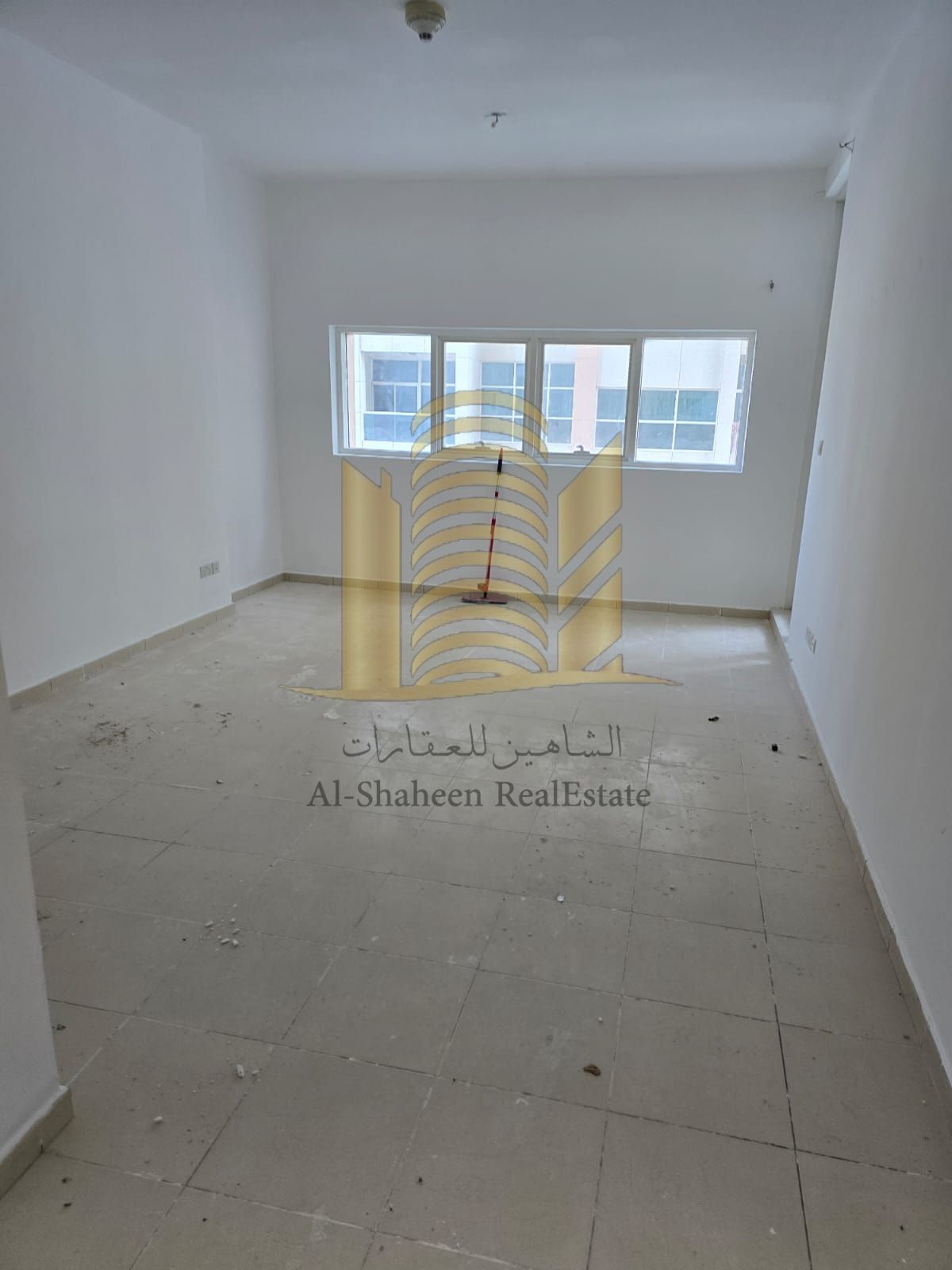 Two-bedroom apartment with a living room for annual rent in Ajman One Towers, with a sea view.