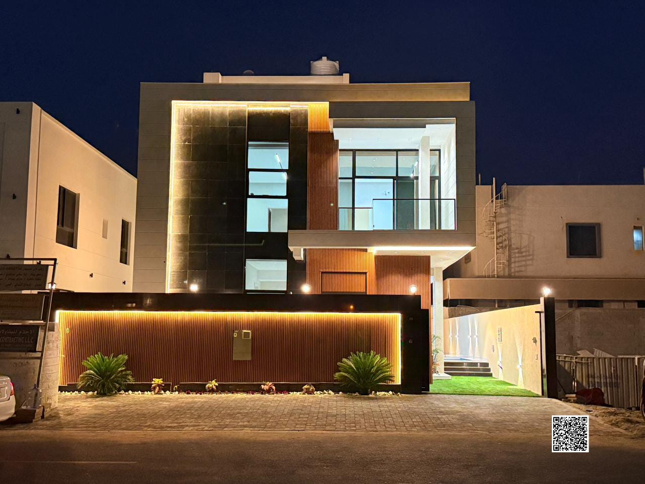A luxurious, modern villa with a full stone facade and a superb interior featuring top-of-the-line hotel-style finishes, including registration, owner