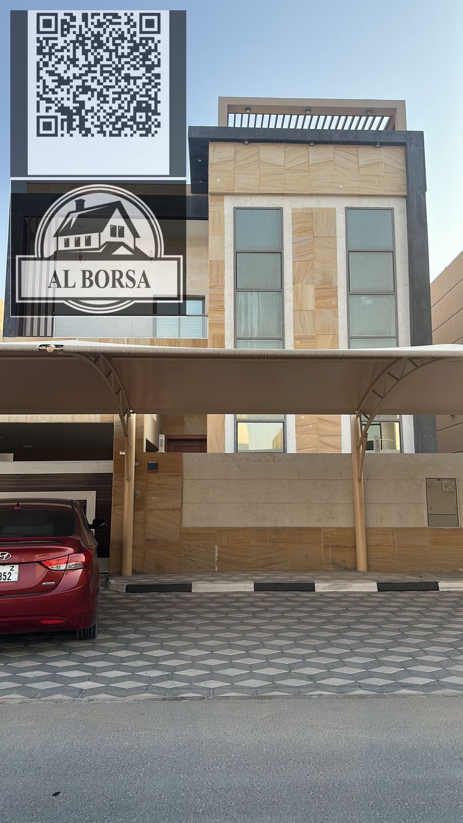 Villa for rent in Al Yasmin, 5 master bedrooms, living room, majlis, maid's room with a spacious kitchen