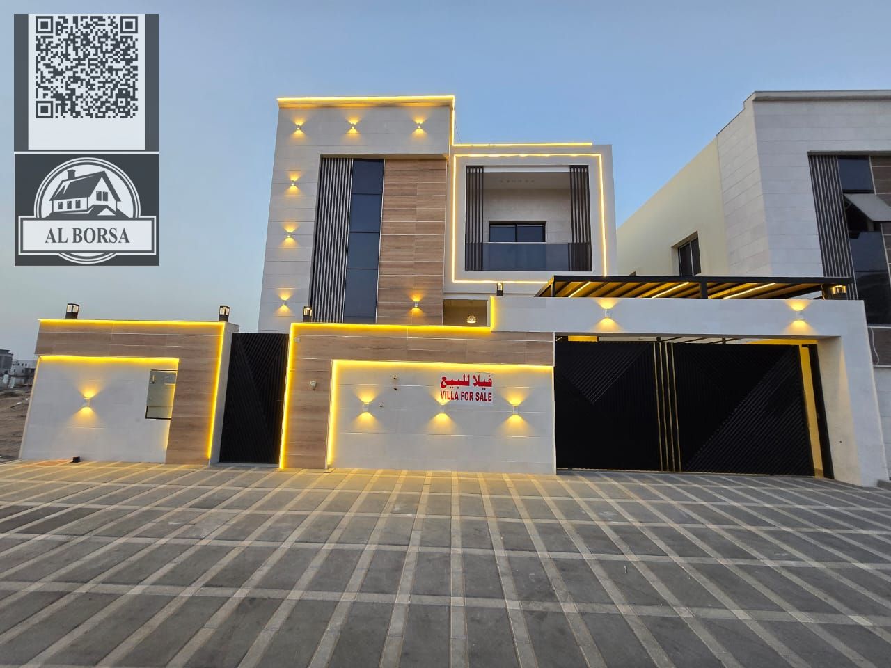 Villa for sale in Al Bahia, 5 master bedrooms, living room, majlis, kitchen and maid's room