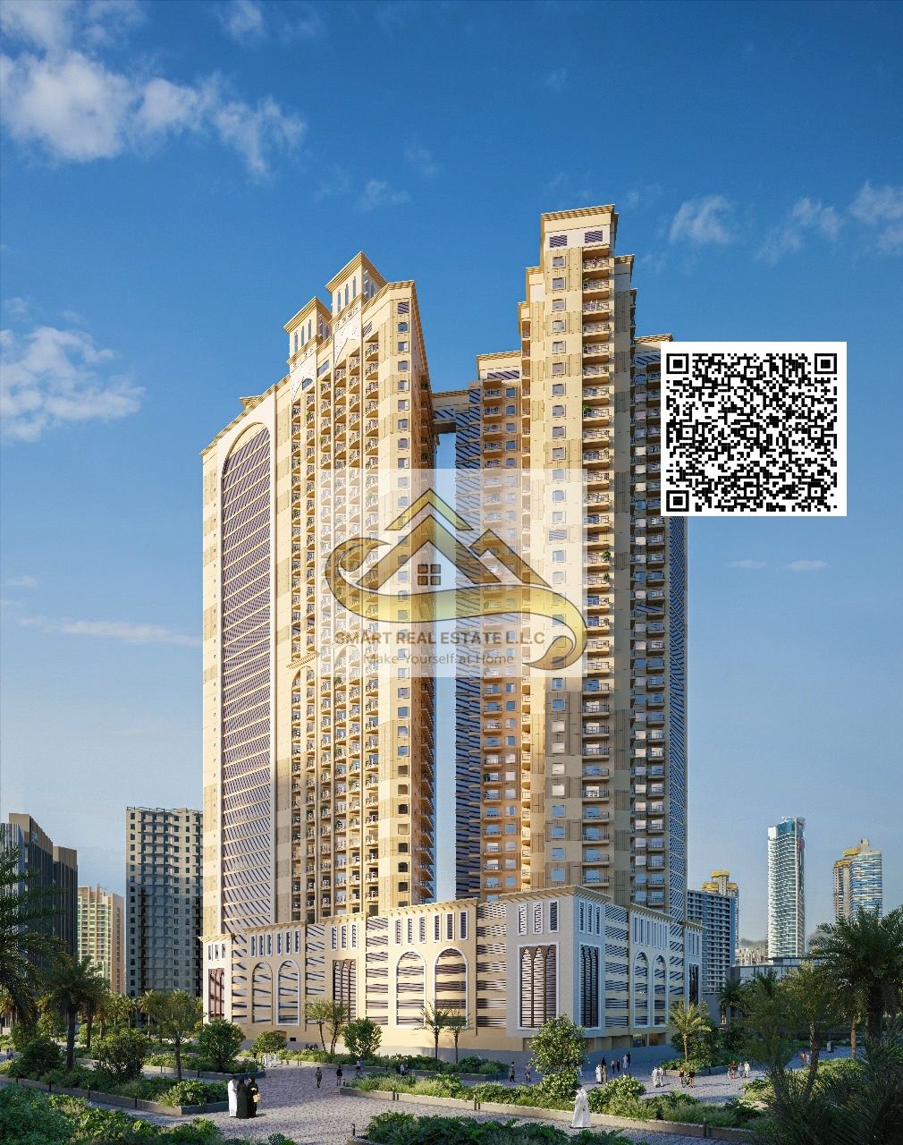 2bed rooms and a hall big size for sale in bbarajeel towers withe therre batheroom and a big seperate kitchen and balcony withe beautiful view