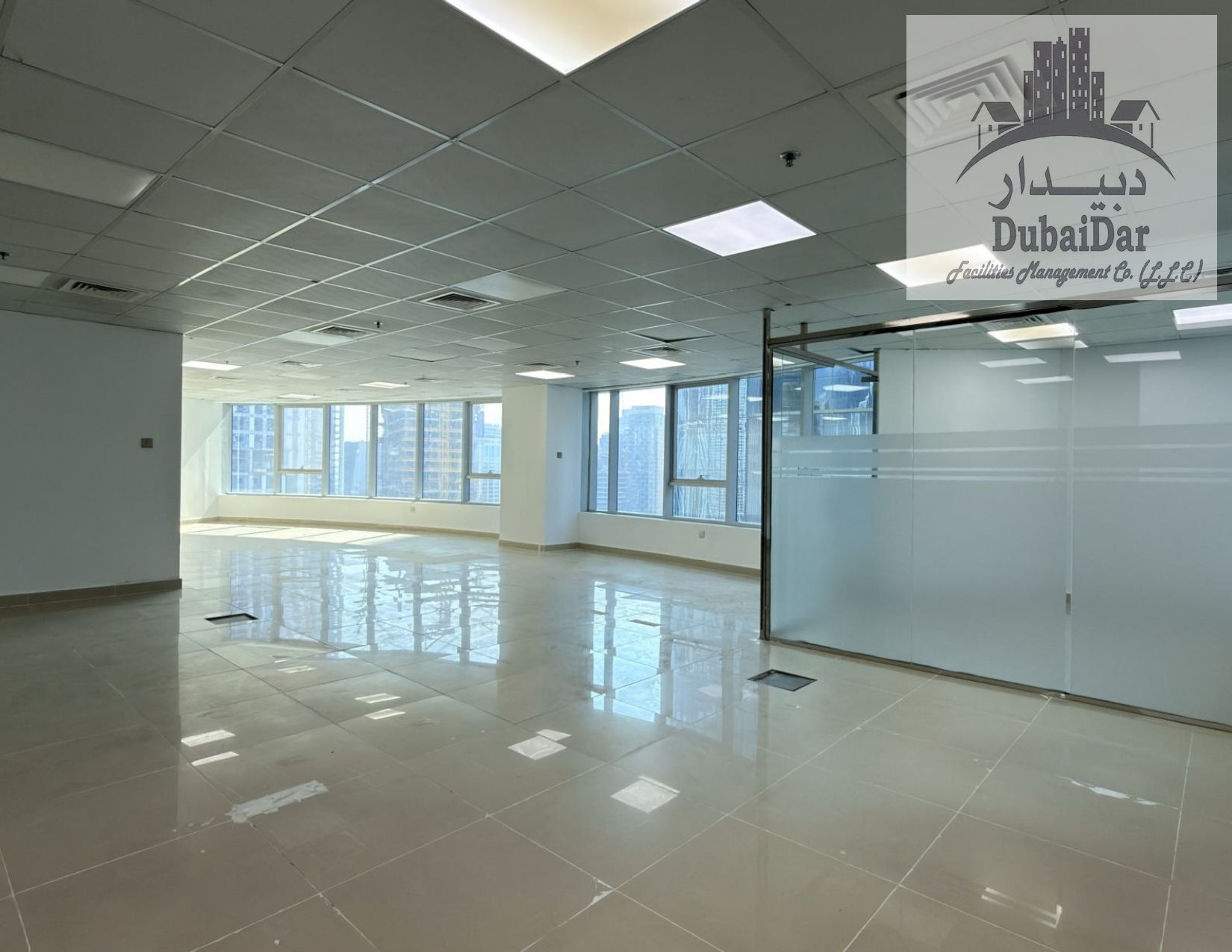 Bright Office with Panoramic SZR Views | 1,399 sq. ft. | Prime Business Bay