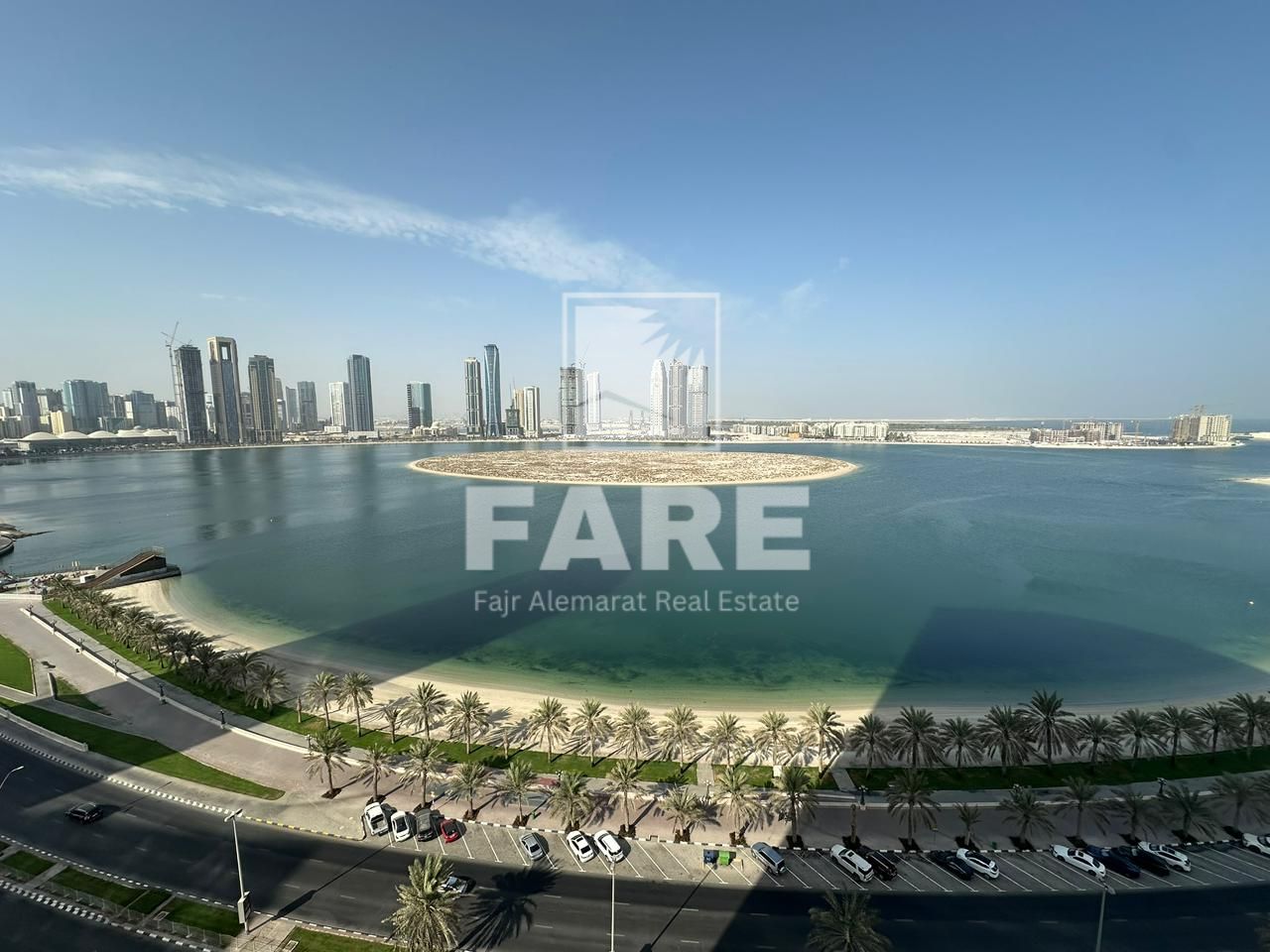 3-BR freehold apartment 3,300 sq ft, with full view Al Khan Lake - Best price per square foot and area