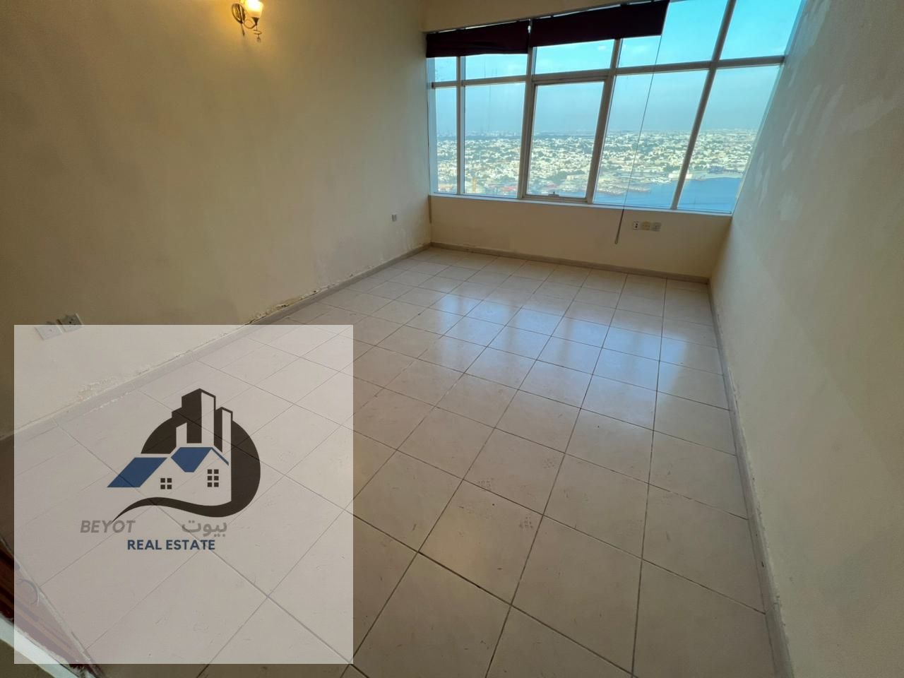 For Rent in Ajman – Al Rashidiya 1 Horizon Towers A spacious 2-bedroom apartment with a living room, located in one of the most convenient and vibra