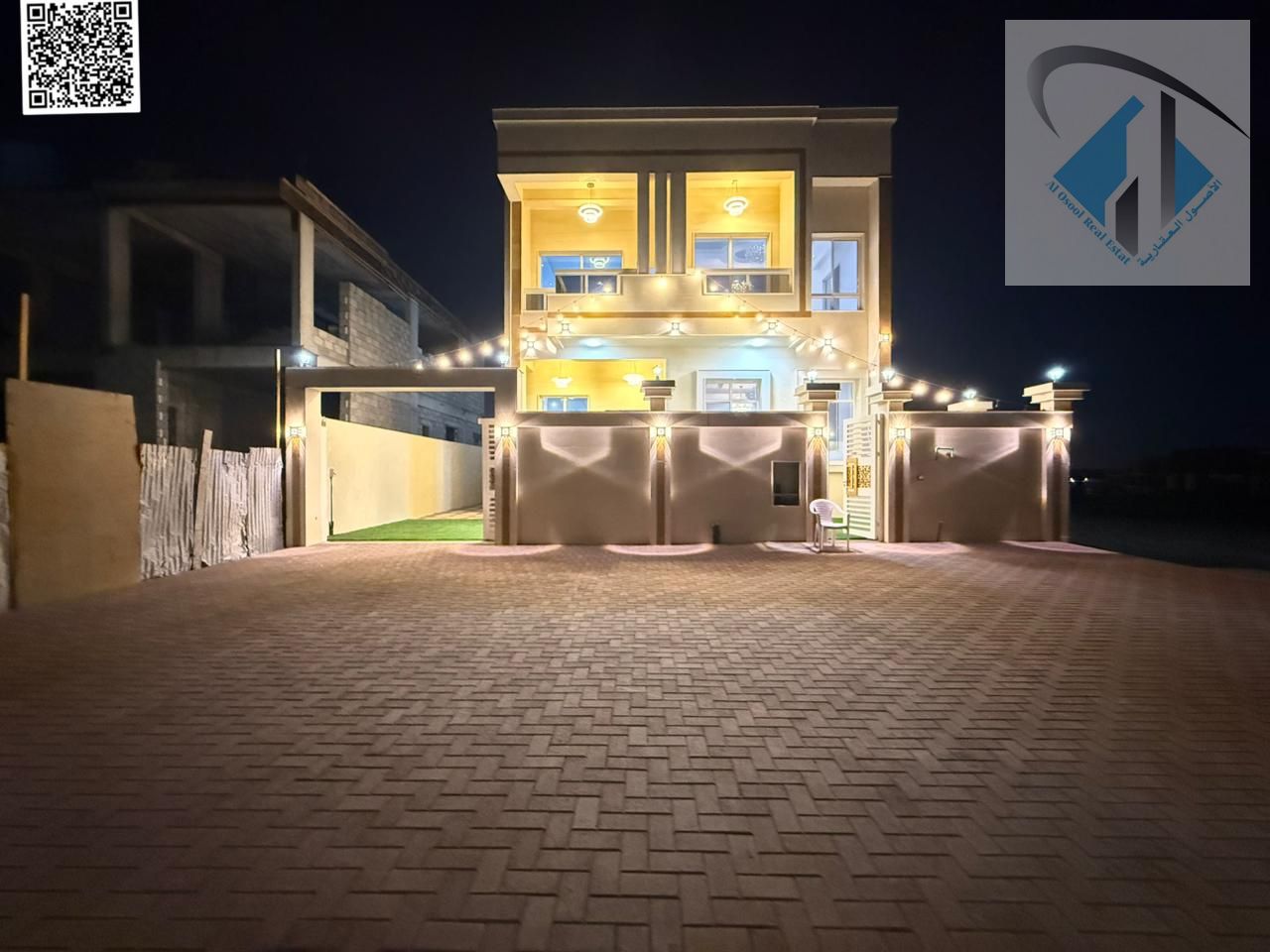 Villa for sale directly from the owner, including registration fees, no down payment, 100% bank financing available.