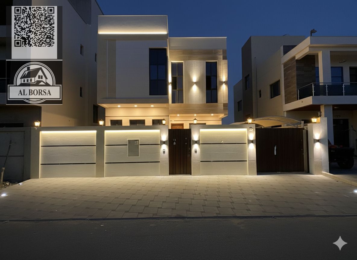 For sale in Al Zahia area, Ajman: 4 master bedrooms, living room, majlis, maid's room