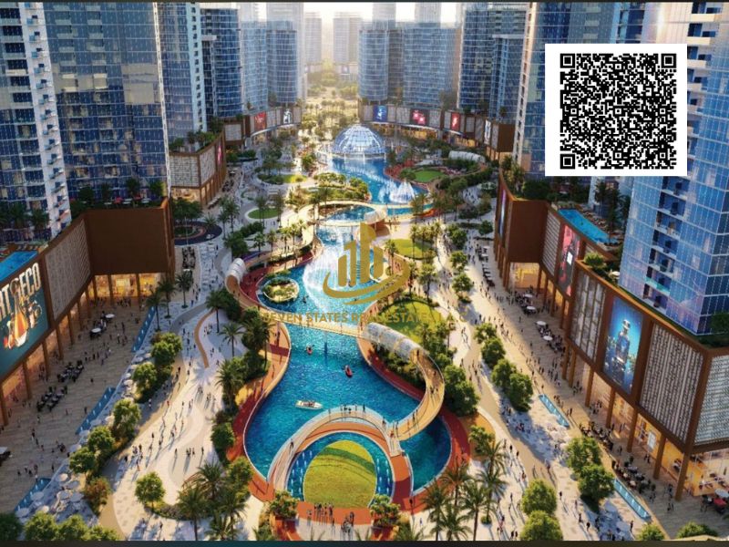 studio with best down-payment 10% , freehold 100% , parking , balcony , garden , crystal lagoons