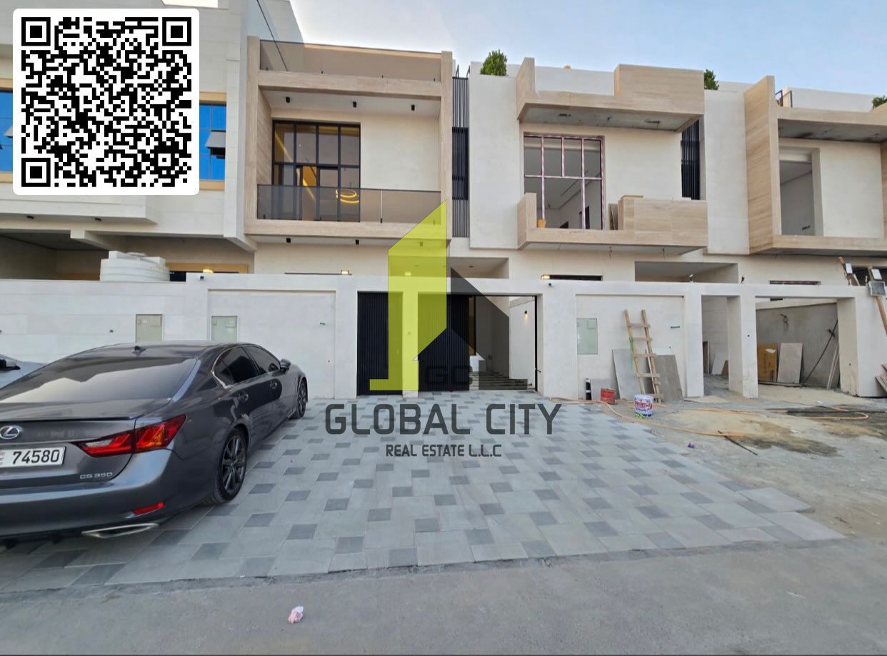 A luxurious townhouse with a modern and elegant design located in a distinguished residential project in Al Yasmeen, Ajman. The home features spacious