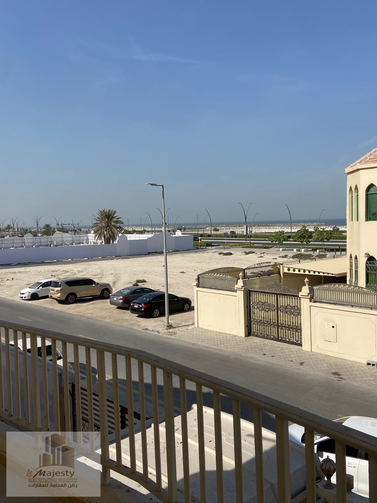 Elegant Villa for Rent in Al Rifa'a, Second Plot from the Corniche, with Direct Sea View, Two Floors, Covered Parking and Complete Facilities
