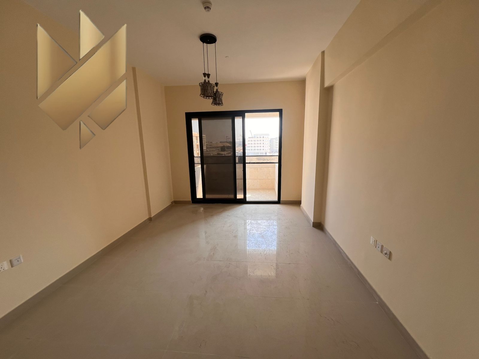 Two bedrooms and a living room for annual rent in Al Zahia, first occupancy, large spaces and excellent finishes