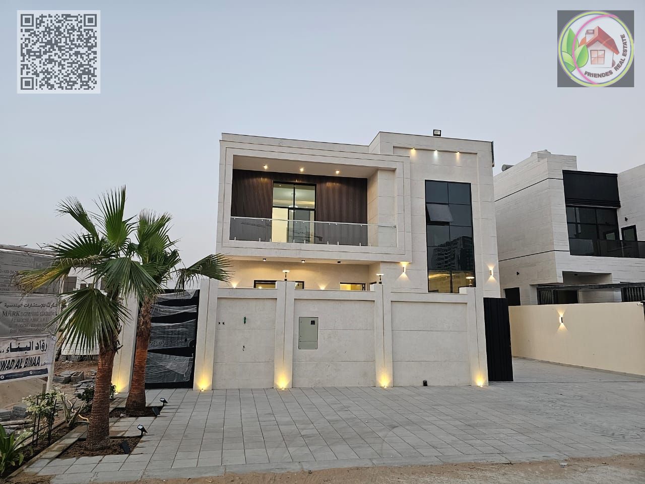 Villa in Al Amrah area, Ajman | Distinctive modern design | Freehold ownership for all nationalities | Close to the mosque and all services | Close to