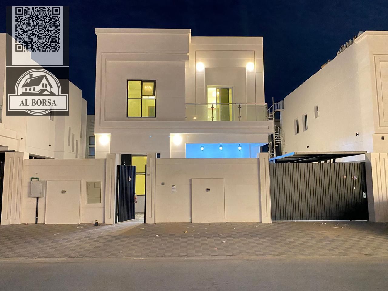 For sale in Al Zahia: a villa with 5 master bedrooms, a majlis (formal sitting room), a living room, a kitchen, and a maid's room.