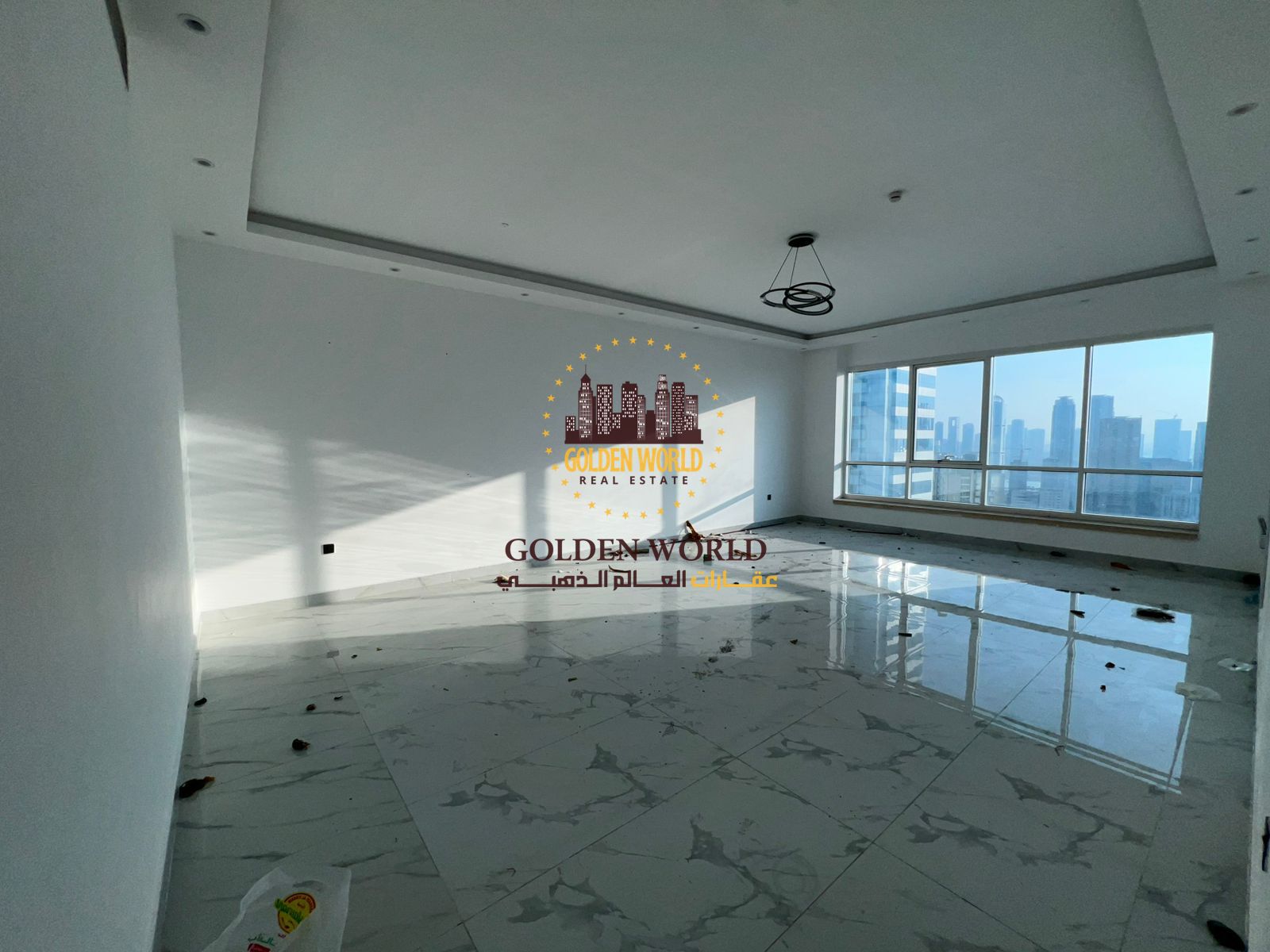 2 master bedrooms apartment for rent in Al Majaz 3 with free AC, maid room, built-in wardrobes, 4 bathrooms and open sea view. Rent AED 80,000.