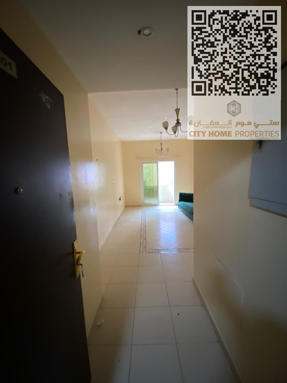 1BHK apartment with large space in Al Nuaimiya – family residence – annual rent in Ajman – close to all services – upscale area – clean building.