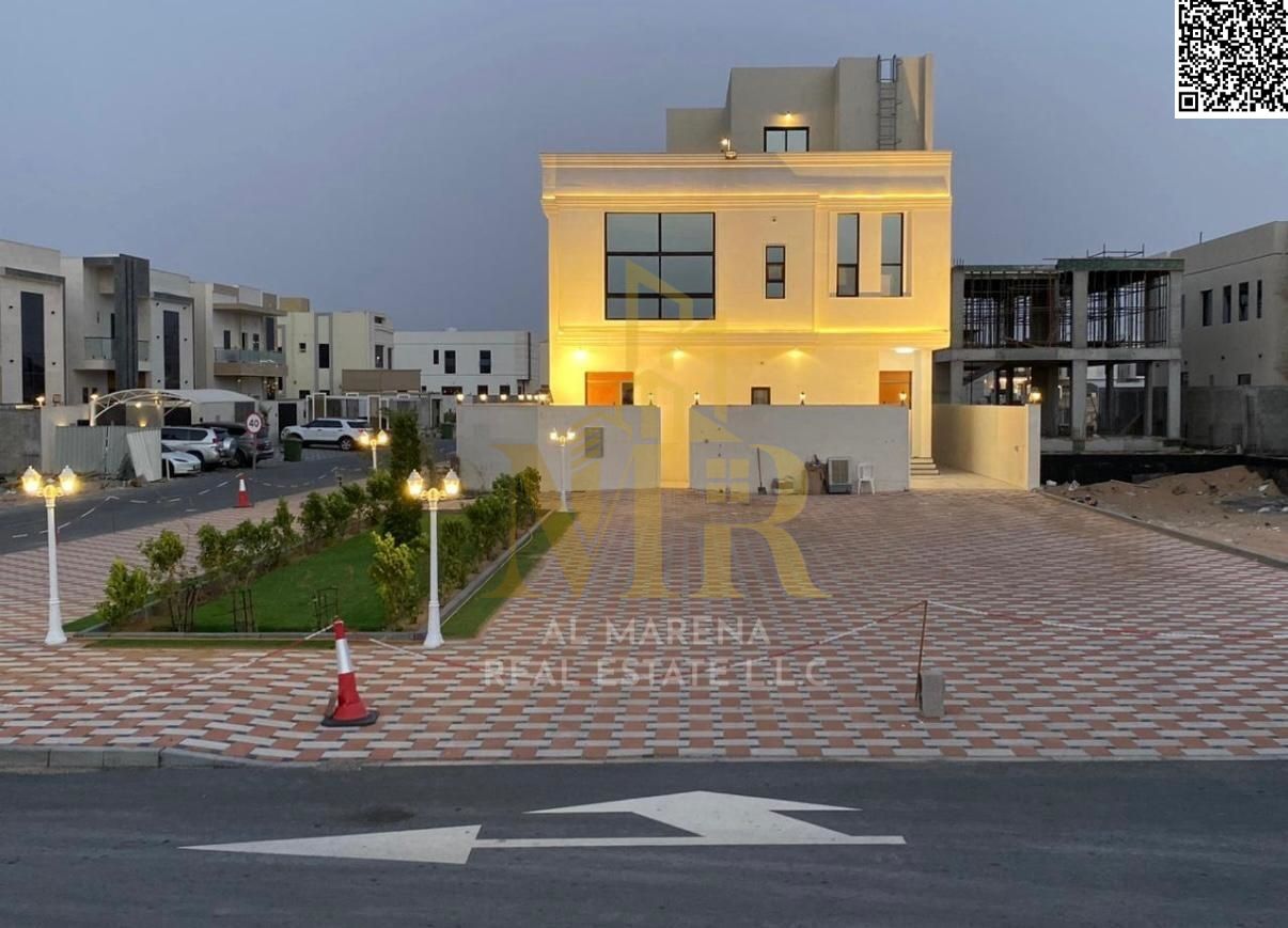 Luxury super deluxe villa for sale in Al Bahia area, Ajman, price including registration and ownership fees