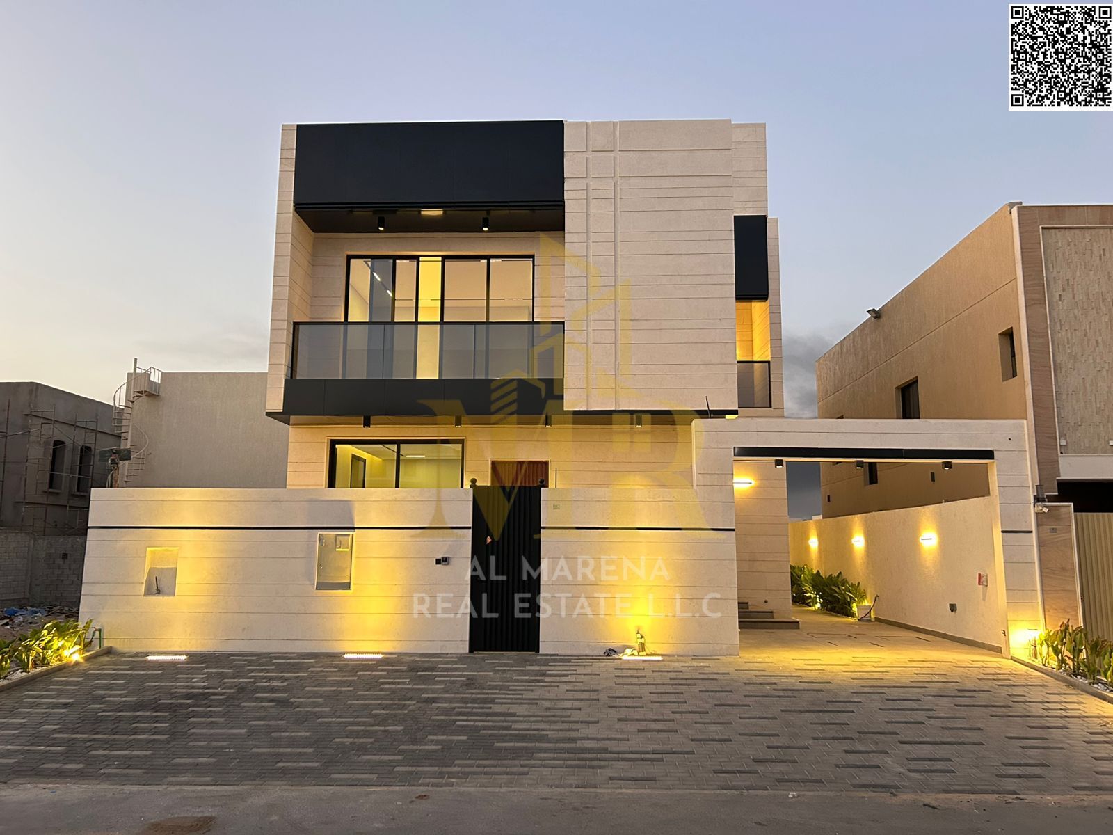 Luxury super deluxe villa for sale in Al Bahia area, Ajman, price including registration and ownership fees