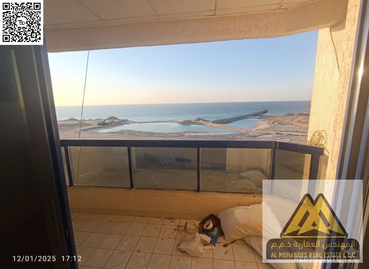 Now available for annual rent in Ajman – 2BHK apartment on the Corniche Direct panoramic sea view