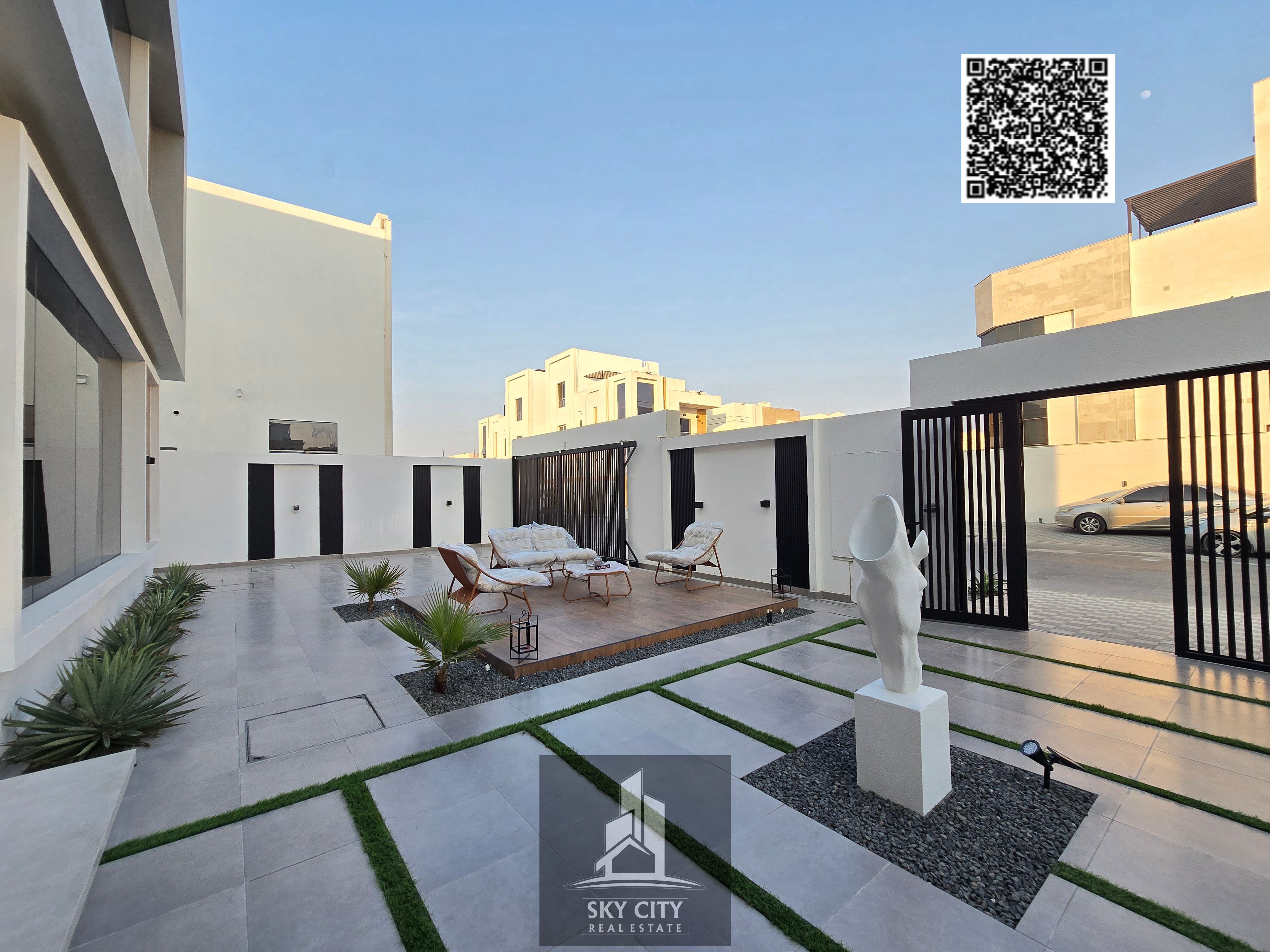 Luxury villa for sale combining luxury, comfort and ideal location in one of the most beautiful residential areas of Ajman.