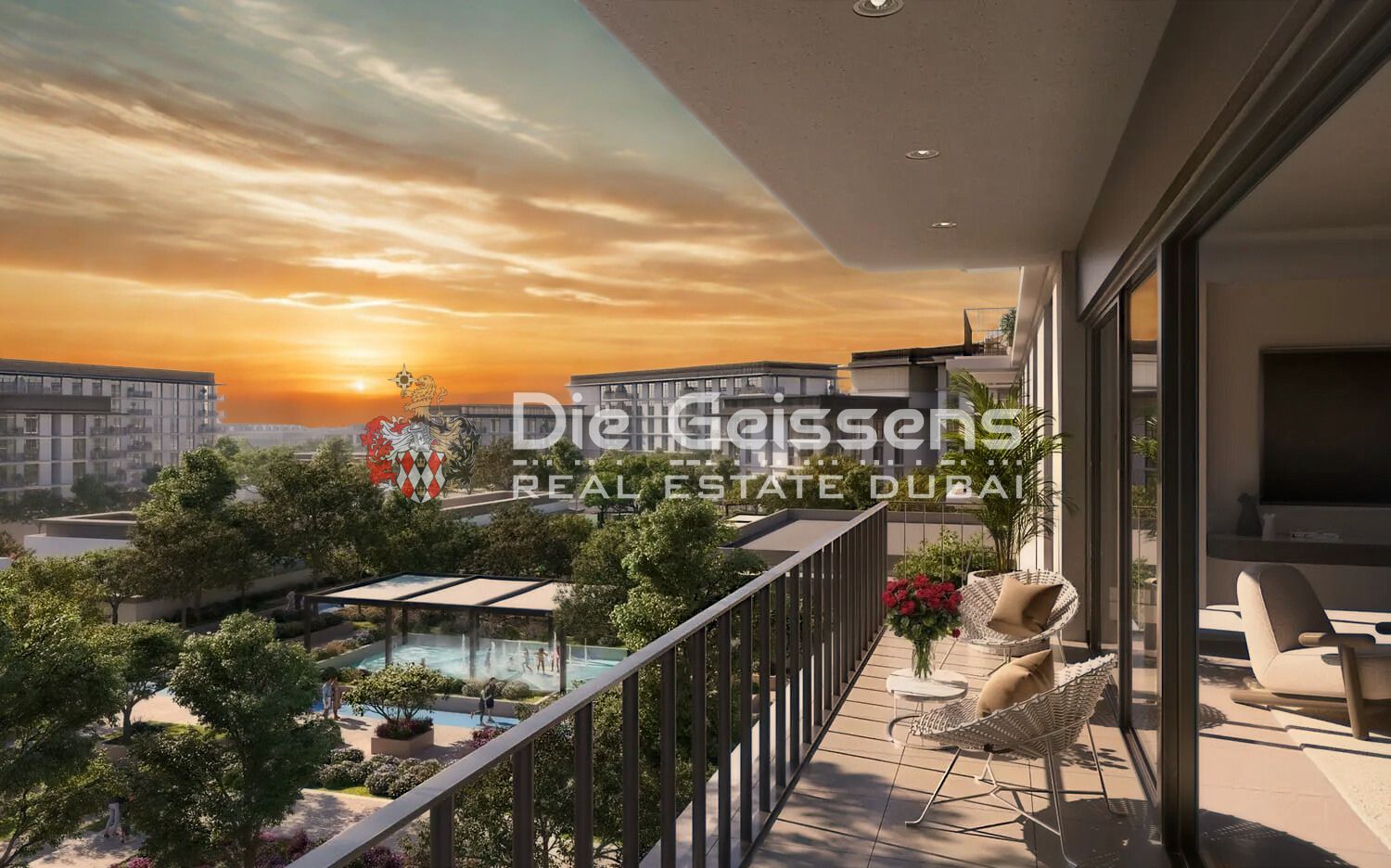 Burj Khalifa and Waterview | Exclusive | Corner Balcony