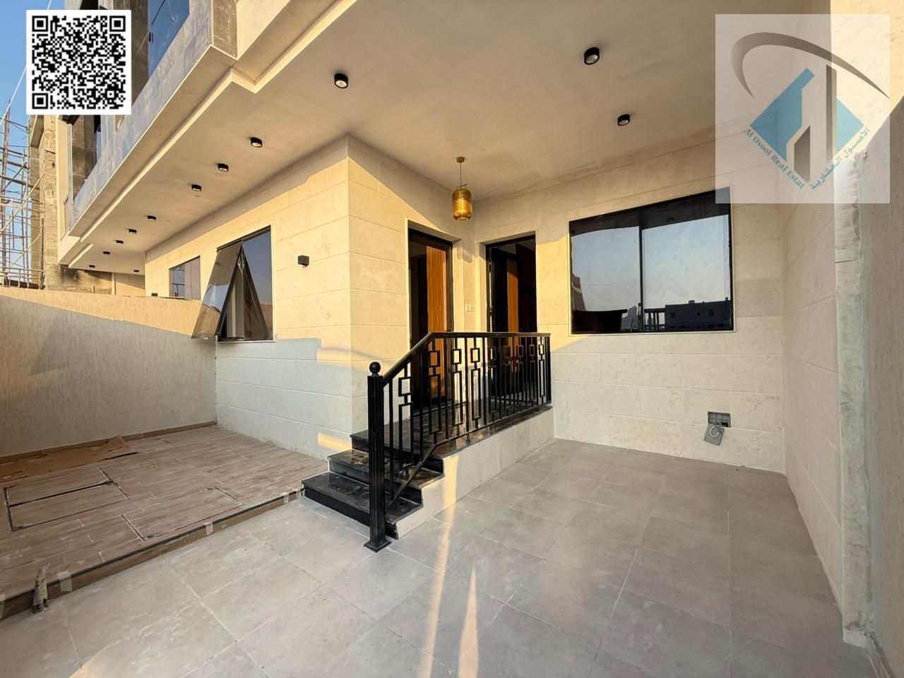 Villa for sale with a monthly installment of 5000 dirhams, including registration and ownership fees.