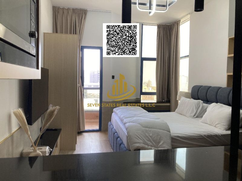 Studio apartment for sale in Al Nuaimiya Tower C, super deluxe finishing, currently rented for AED 3,200 per month and always occupied, prime tower lo