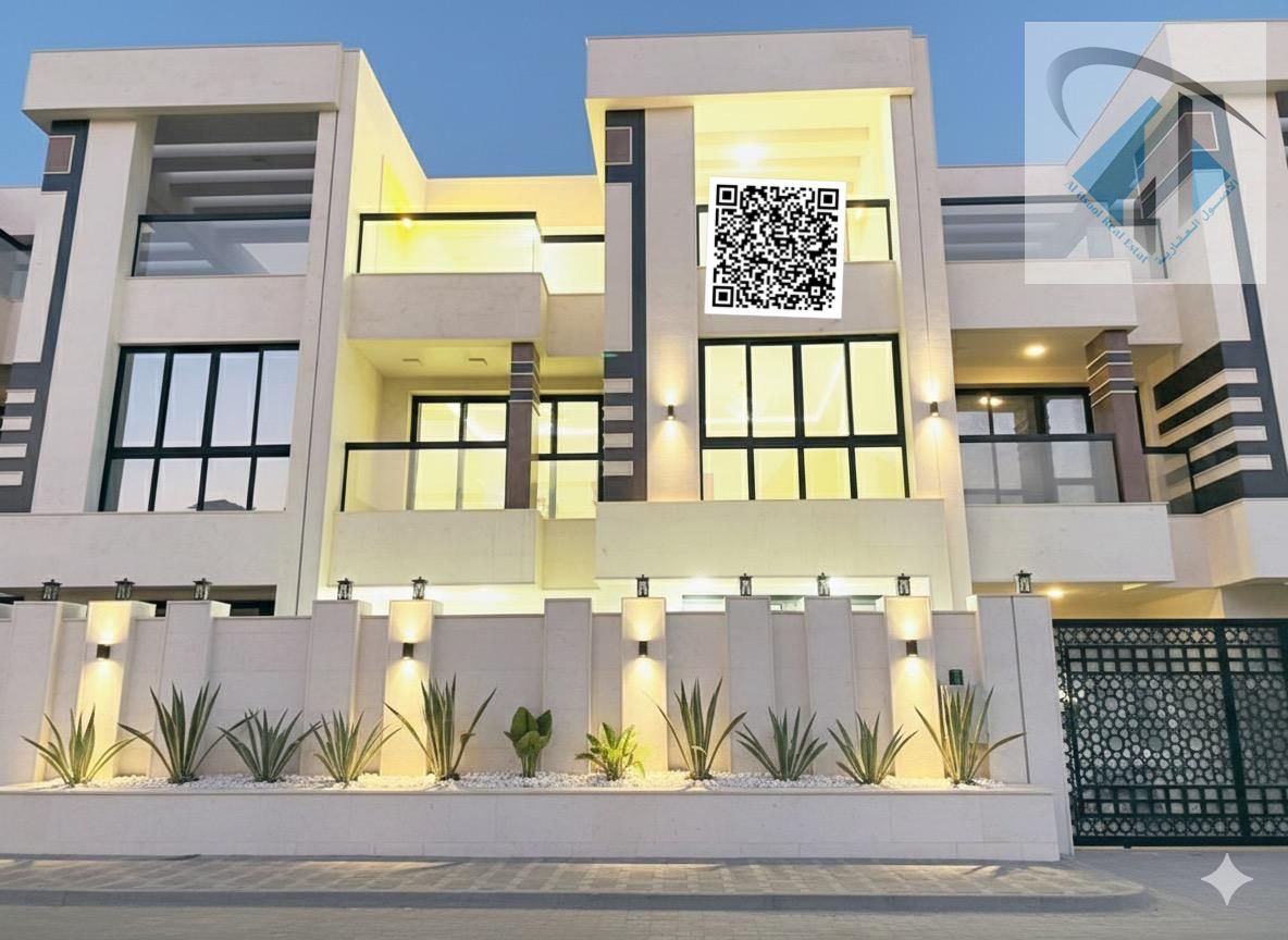 Villa for sale in Ajman, Al Alia area, excellent location, central air conditioning, freehold ownership for all nationalities.