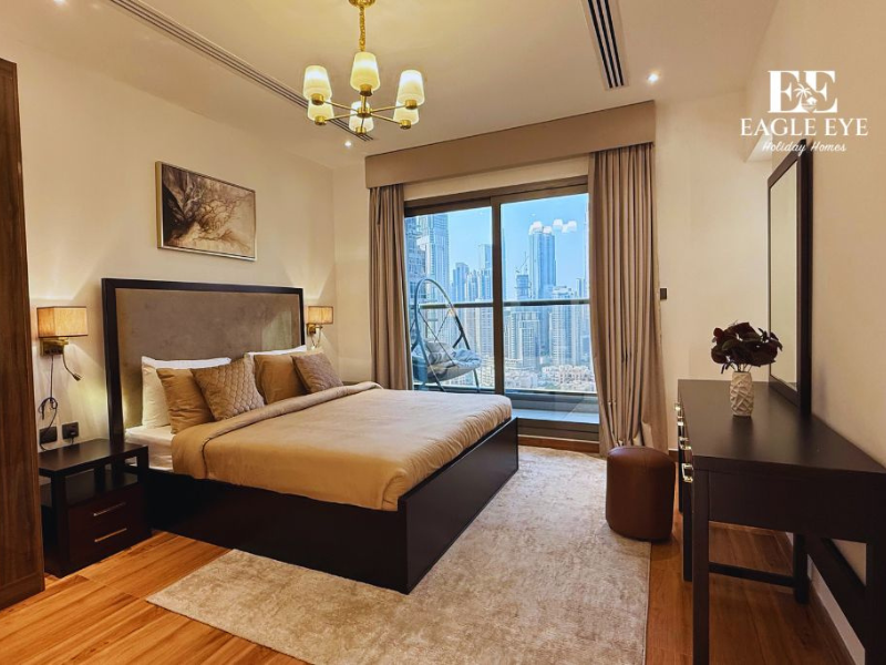 1BR | Burj Khalifa View | Accommodates 4 | Fully Furnished | Family Friendly | Downtown | Luxury Apartment