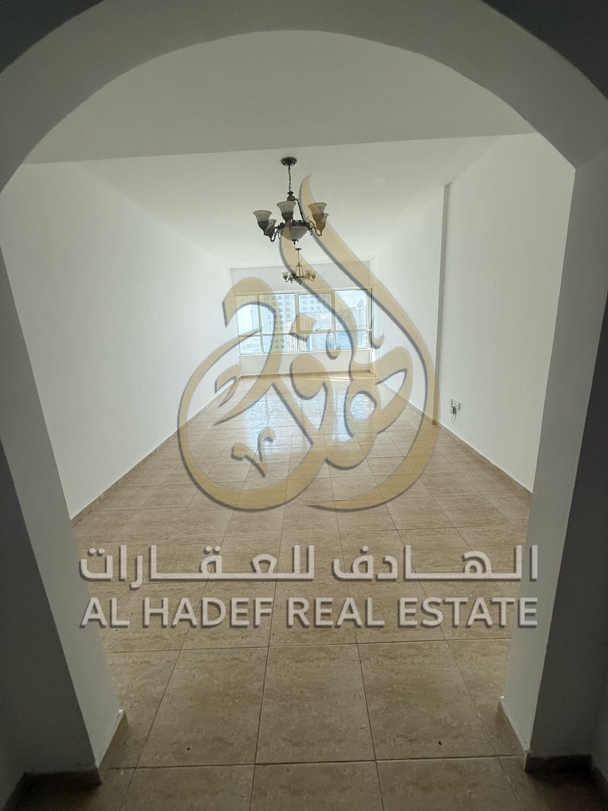 3-bedroom apartment with a living room, annual rent in a prime location in Al Taawun area, free gym, free swimming pool, free parking, free air condit