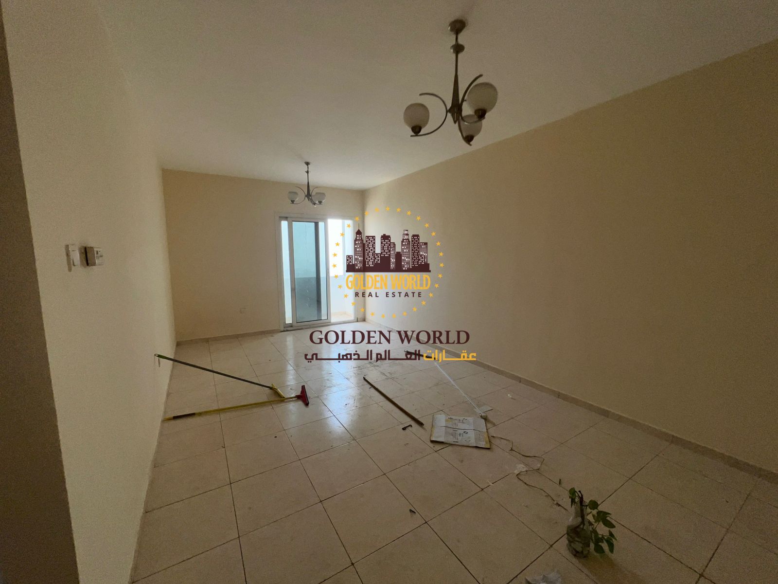 1-bedroom apartment with a balcony, featuring a master bedroom and 2 bathrooms. It offers an open view and spacious living areas