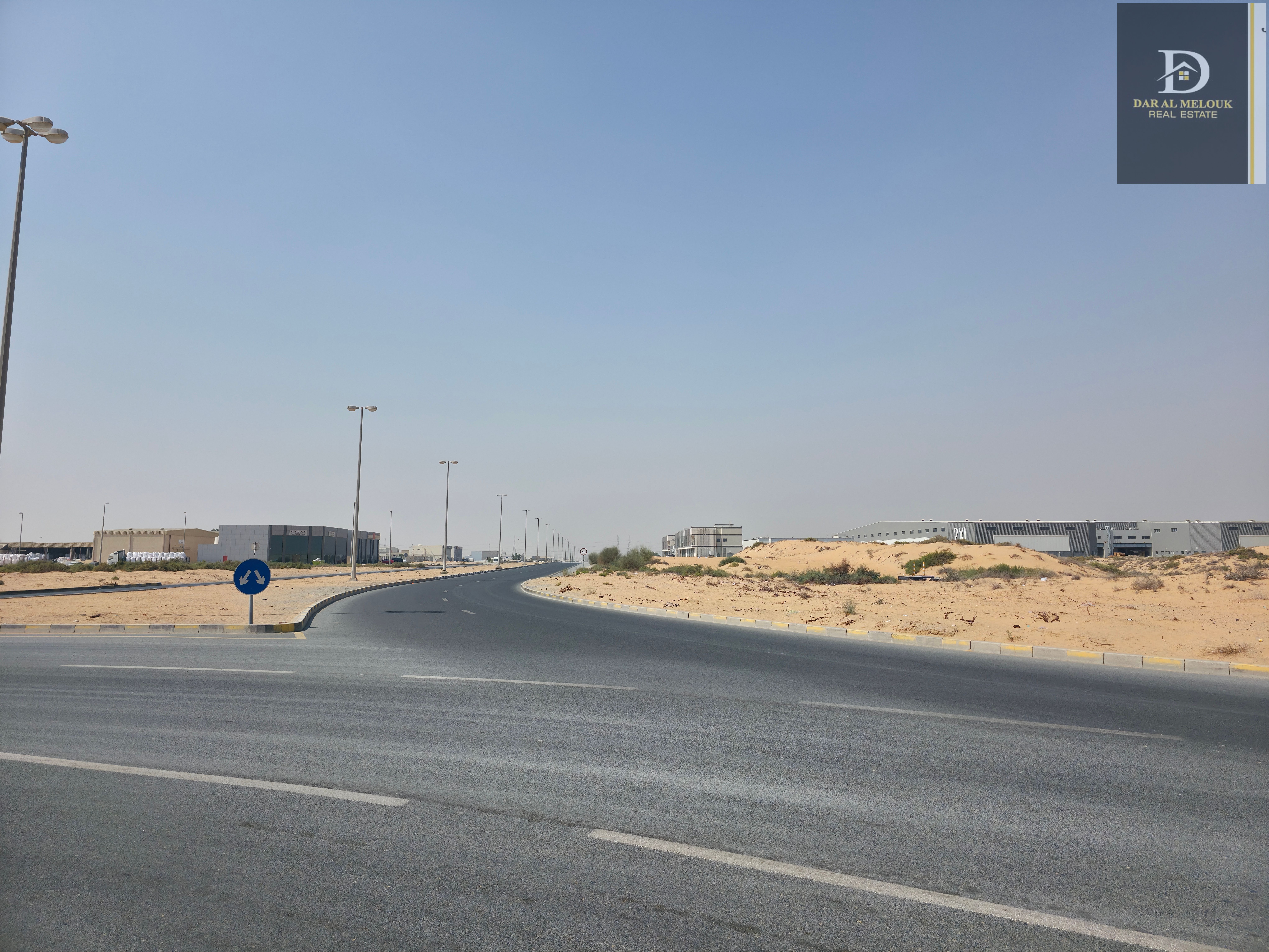 For sale in Sharjah, Al Sajaa area, industrial land measuring 714,000 sq ft on 4 streets – Street 97 + 54 meters