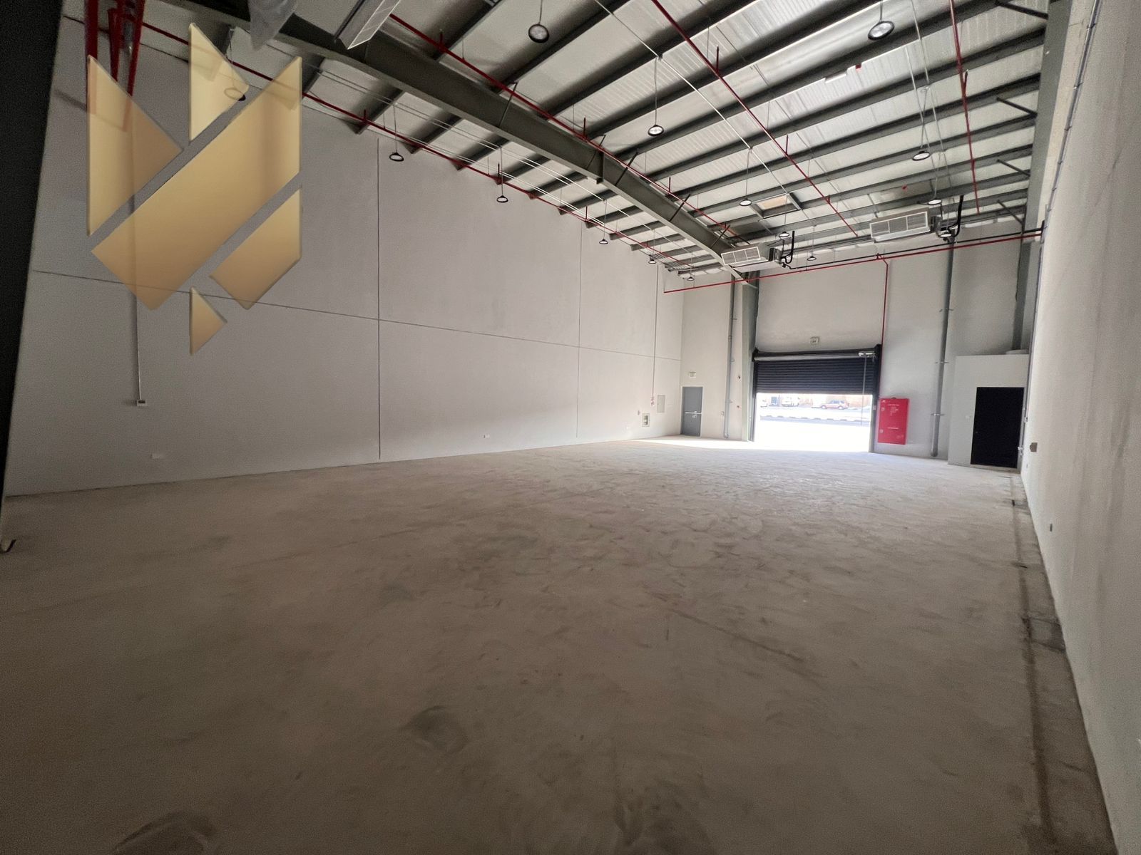 Warehouse main road 36 kW electricity Area: 2300 sq. ft air conditioning Location: Al Sajaa – on a main road