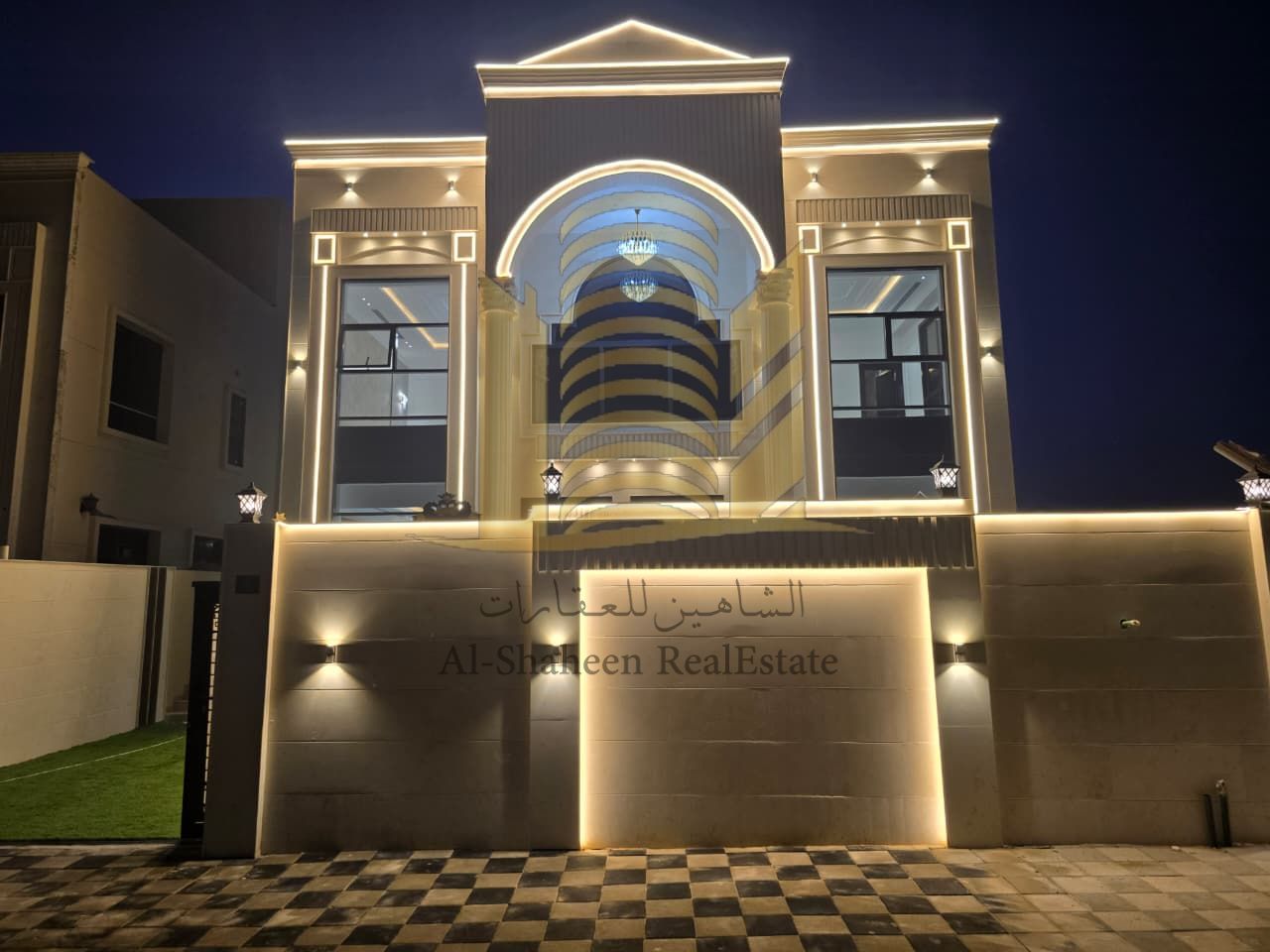 Villa for Sale in Ajman - Al Helio Ground + First + Roof - Corner Plot - Prime Location near the Mosque and Azhi Project A luxurious and spacious villa for sale in Al Helio, Ajman, featuring a modern design, excellent finishes, and a prime location on