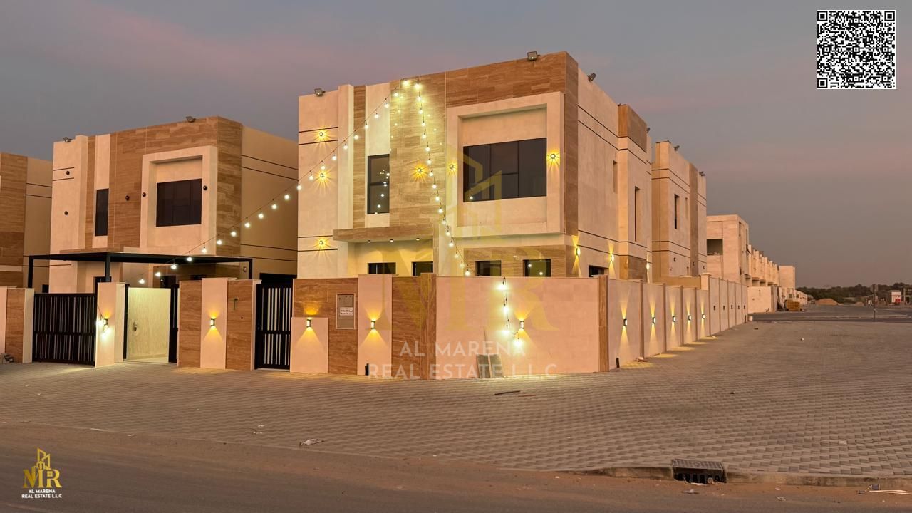 Corner villa on two streets near Emirates Bypass Road, 3 master bedrooms, with a price including registration and ownership fees. Great opportunity.