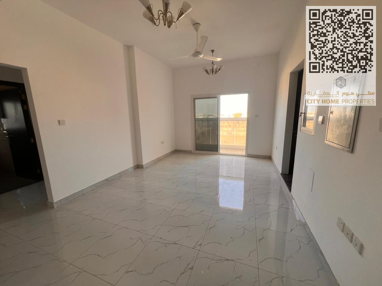 Spacious 2-Bedroom Apartment with 2 Bathrooms, Balcony, and Brand New Central AC – Second-Hand, Prime Location in Al Muweihat 3 Near Schools and Moham