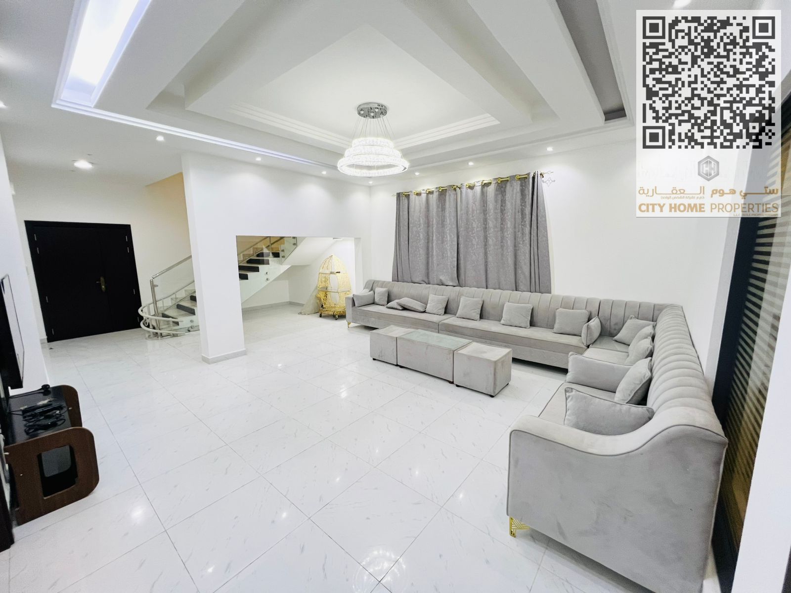 A luxurious fully furnished villa for rent in Al Yasmeen – elegant design and spacious layout with a prime location on Al Rahmaniya Street, Sharjah, f