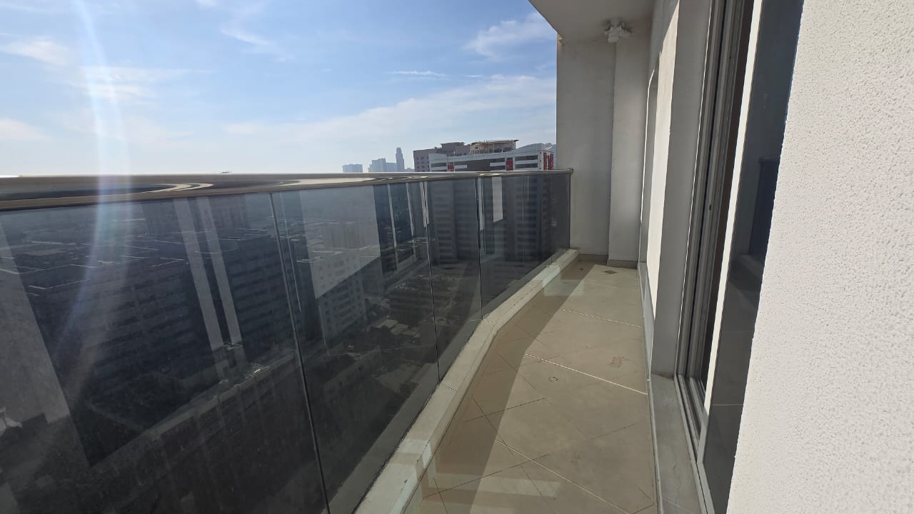 Two-bedroom apartment in Al Majaz 2 with two balconies, open view, two bathrooms, and parking. Great layout and location for comfortable living. Rent: