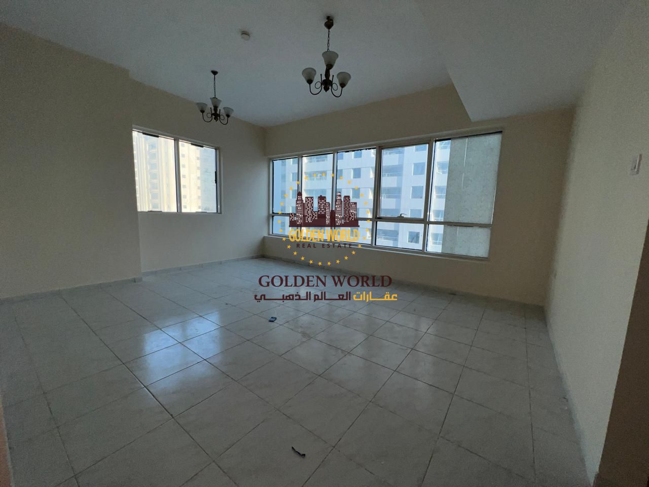 3BR Apartment with Living Room, Balcony, Parking in Al Taawun – Includes Laundry Room, Storage, Panoramic Windows, Spacious Layout for Families