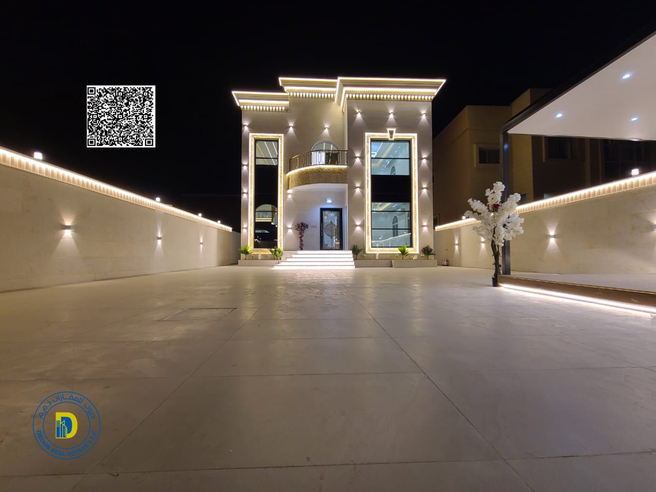 For those seeking luxury, a 4-bedroom villa in Al Mowaihat 1, including electricity, water, and AC , bank financing, freehold