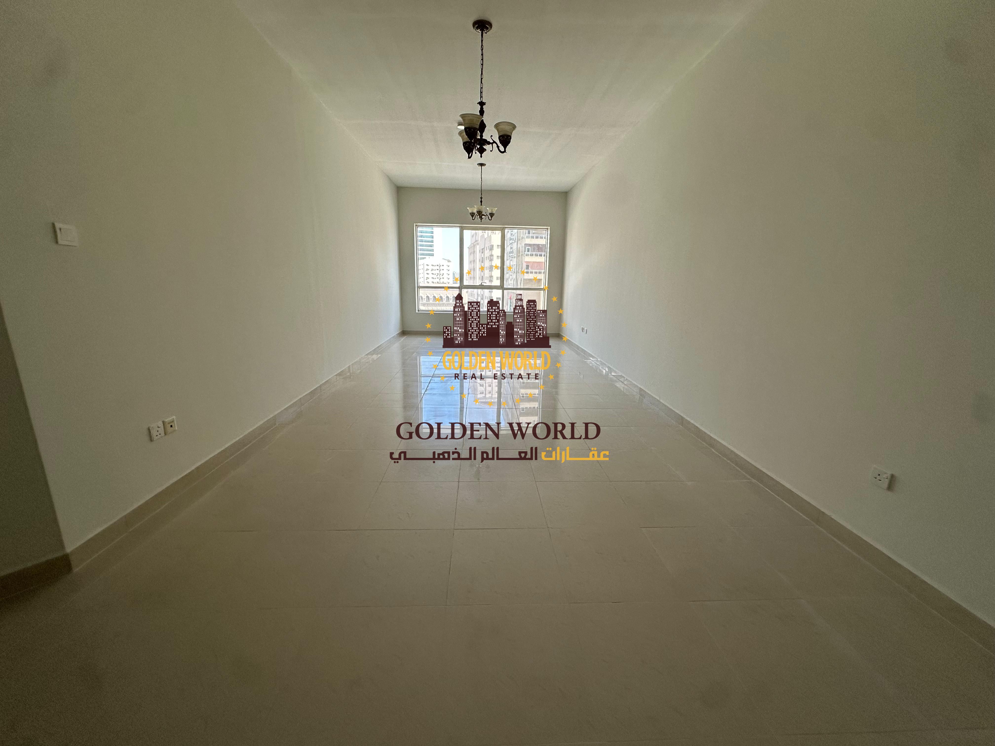 Spacious 2BR apartment with large living room in Al Khan, 2 bathrooms, prime location near services. Annual rent 70,000 AED.