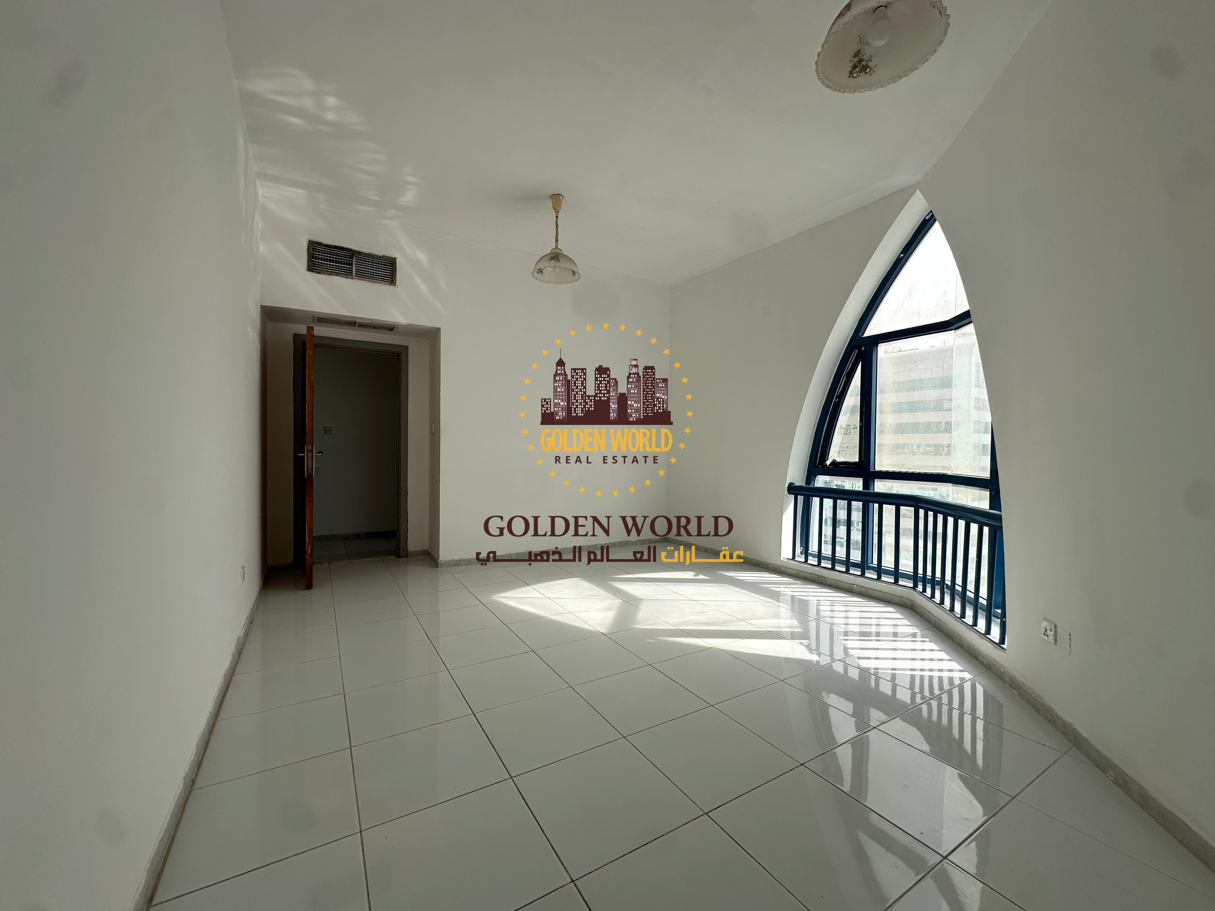 Apartment for rent in Al Majaz 1, 3 bedrooms and living room, 1303 sq. ft, 3 bathrooms and balcony. Prime location. Annual rent: AED 63,000.