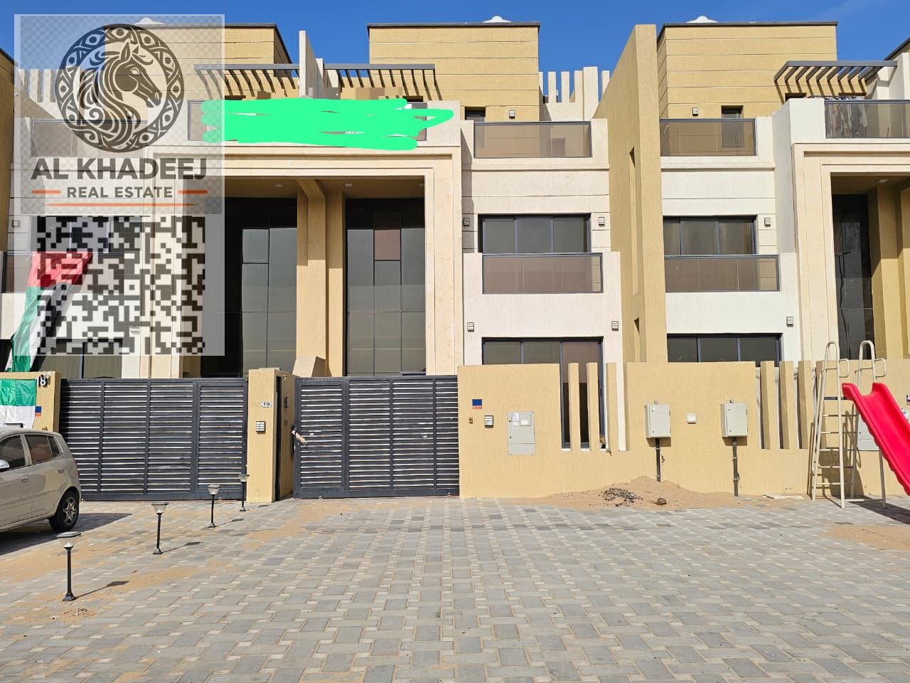 A brand new, ready-to-move-in townhouse in the Al Zahiyah area of Ajman, located on a main street with easy access to all services and vital roads.