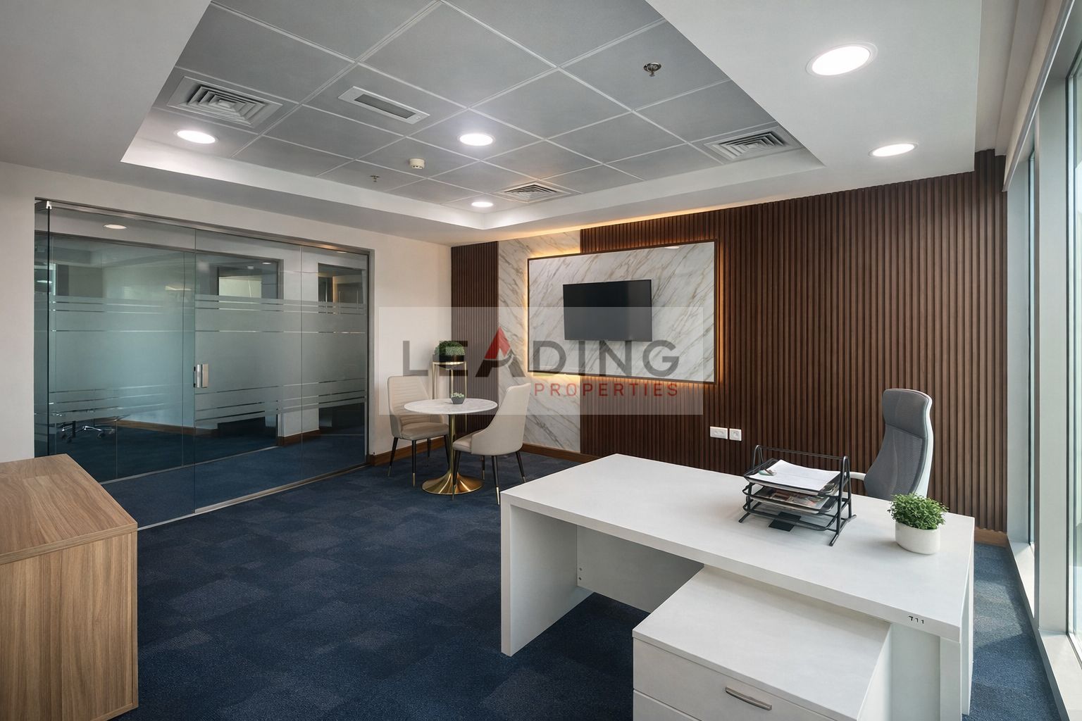 Signature Executive Office with Designer Finish & Skyline Views