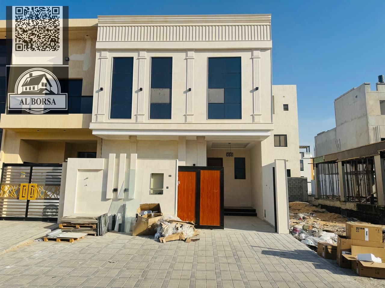 For sale in Al Zahia: a villa with 4 master bedrooms, a living room, a majlis (formal sitting room), a kitchen, and a maid's room.