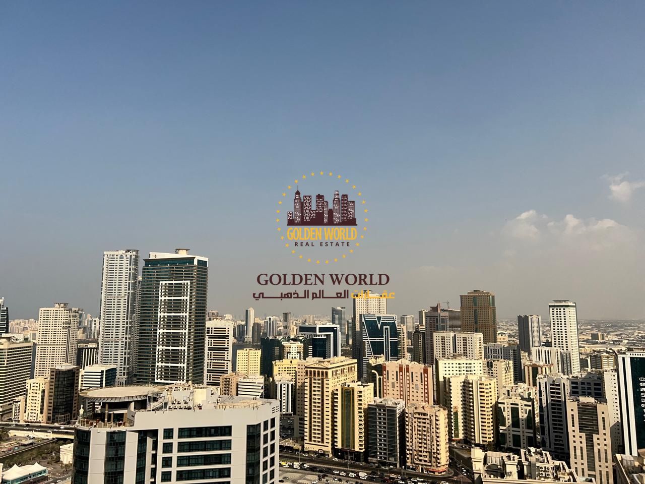 2 master bedroom apartment with living room, balcony, maid’s room & parking in Al Taawun, Dubai Exit. Sunny views, prime location. Rent 56,000 AED.